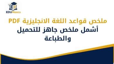 ملخص قواعد اللغة الانجليزية